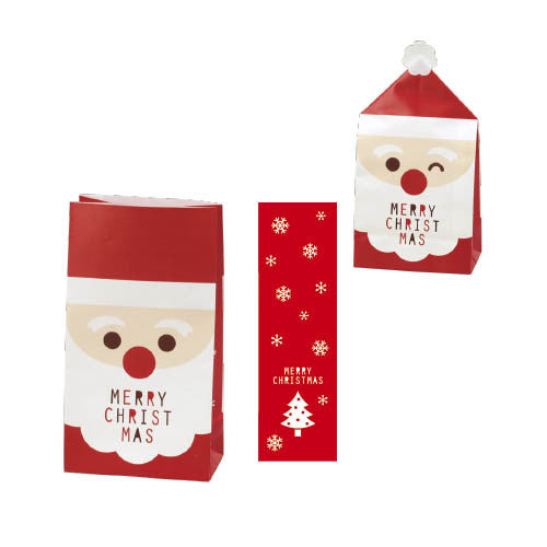 5pcs Happy Santa Christmas Gift Paper Bag Limited Edition -Gadgetach