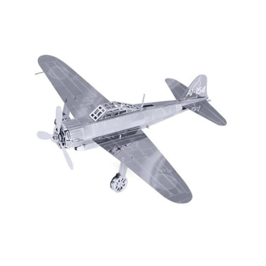 3D Metallic Nano Puzzle - Japanese Zero Fighter Airplane - GADGETACH