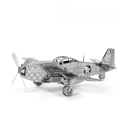 3D Metallic Nano Puzzle - P-51 Mustang - GADGETACH