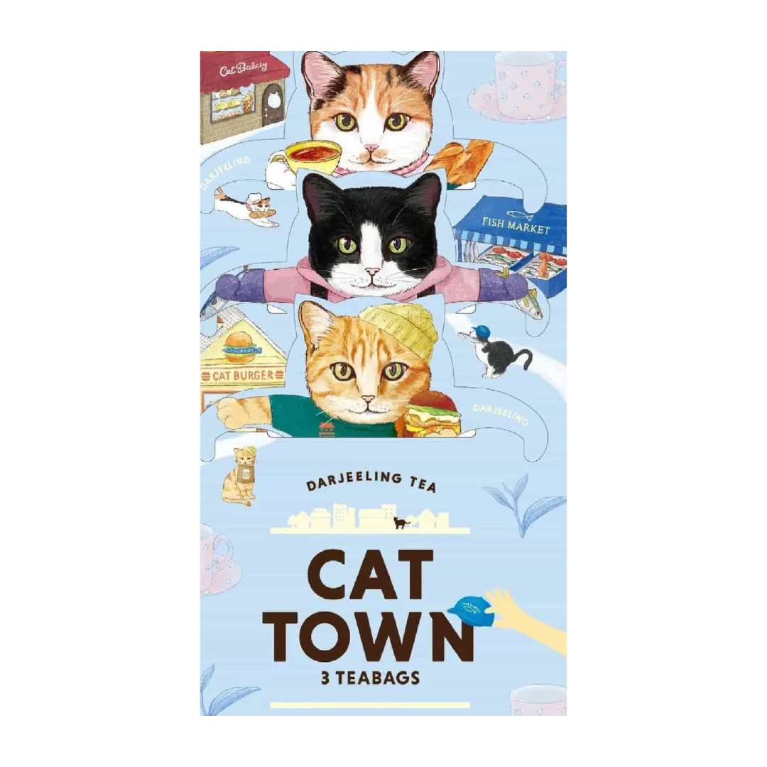 Cat Town Darjeeling Tea – Premium Black Tea in Cute Japanese Cat Packaging