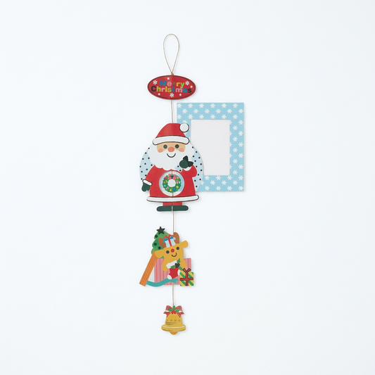 Brightened Santa hanging Christmas card