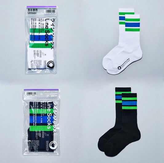 FamilyMart Color Line Unisex Striped Socks Japan Convenience Store